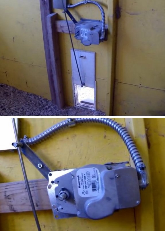 HVAC damper actuator coop door opener Avian Aqua Miser